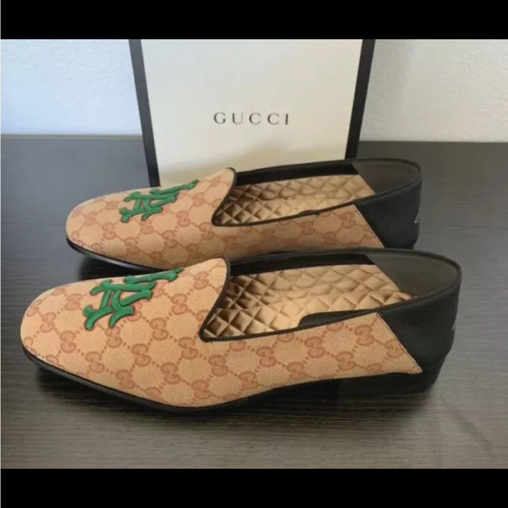 Authentic Gucci Princetown Mules -Limited Edition LA Dodgers size IT9 US10 - Picture 2 of 9